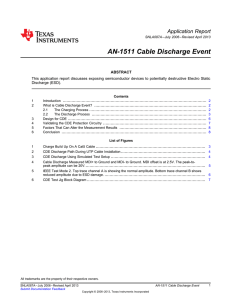 AN-1511 Cable Discharge Event (Rev. A)