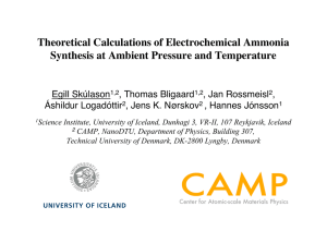 Theoretical Calculations of Electrochemical Ammonia Synthesis at