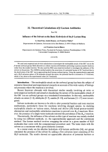 Theoretical Calculations of β‐Lactam Antibiotics. Part VII. Influence