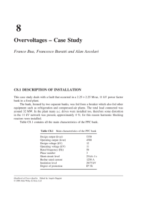 Overvoltages – Case Study