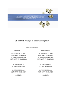 UL Ti MATE ™ Range of underwater lights