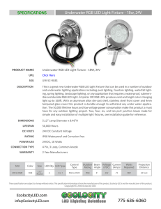 RGB LED Underwater Light Specifications