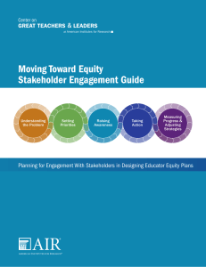 Use the Moving Toward Equity Stakeholder Engagement Guide