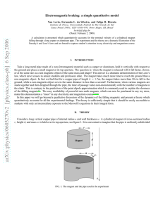 Electromagnetic braking: a simple quantitative model