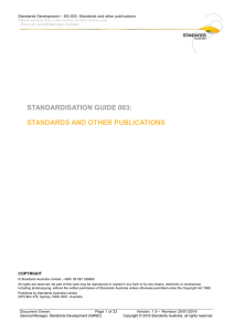SG-003: Standards and Other Publications