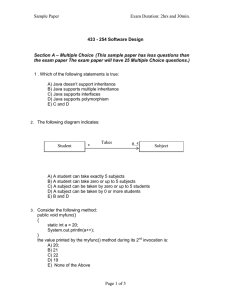 Sample Paper Exam Duration: 2hrs and 30min. Page 1 of 5 433