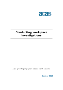Conducting workplace investigations