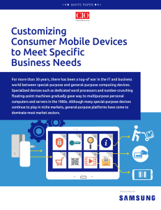 Customizing Consumer Mobile Devices to Meet Specific