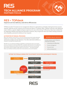 TECH ALLIANCE PROGRAM RES + TOPdesk