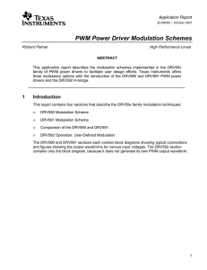 PWM Power Driver Modulation Schemes
