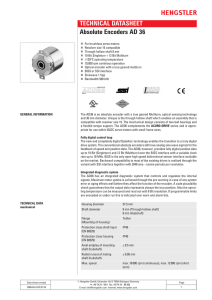 TECHNICAL DATASHEET Absolute Encoders AD 36