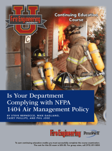 Is Your Department Complying with NFPA 1404