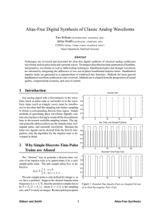 Alias-Free Digital Synthesis of Classic Analog Waveforms