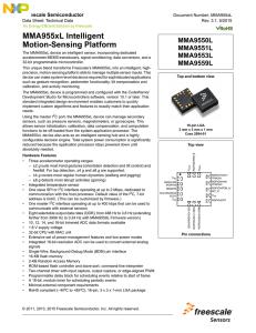 MMA955xL Intelligent Motion Sensing Platform - Data sheet