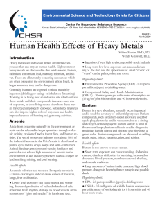 Human health effects of heavy metals