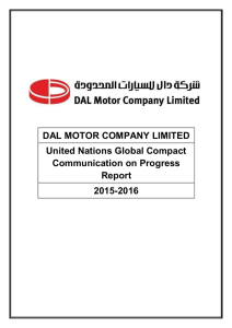 DAL MOTOR COMPANY LIMITED United Nations Global Compact