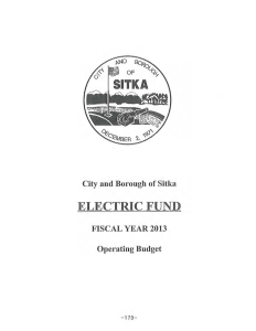 electric fund - City and Borough of Sitka