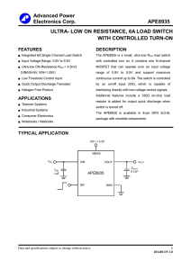 Advanced Power Electronics Corp. APE8935 ULTRA