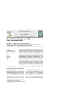 Methods for interpolating stream width, depth