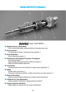 THE BIMBA RANGE OF ISO 6432 CYLINDERS