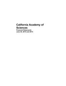 Audited Financial Statements - California Academy of Sciences