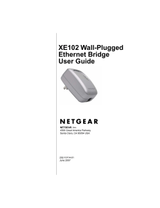 XE102 Wall-Plugged Ethernet Bridge User Guide