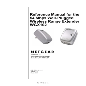 Reference Manual for the 54 Mbps Wall