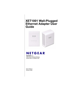 XET1001 Wall-Plugged Ethernet Adapter User Guide