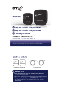 User Guide 1 Plug one extender near your router 2 Plug one