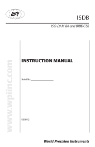 ISO-DAM8A Instruction Manual - World Precision Instruments