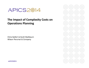 The Impact of Complexity Costs on Operations Planning v4
