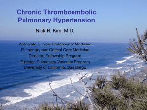 Chronic Thromboembolic Pulmonary Hypertension from Nick H.Kim