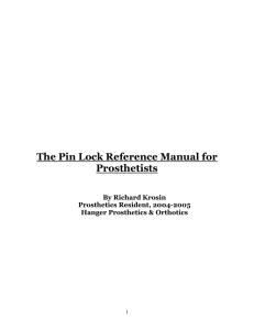 The Pin Lock Reference Manual for Prosthetists