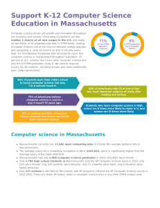 Support K-12 Computer Science Education in Massachusetts