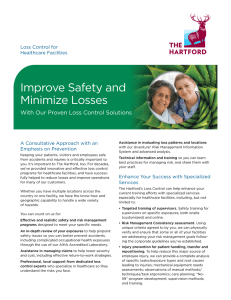 Improve Safety and Minimize Losses