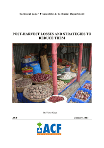 post-harvest losses and strategies to reduce them
