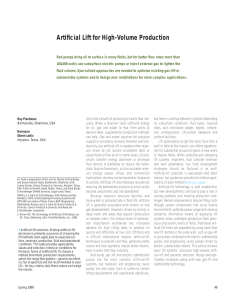 Artificial Lift for High-Volume Production