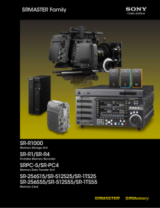 SRMASTER Family SR-R1000 SR-R1/SR-R4 SRPC-5/SR