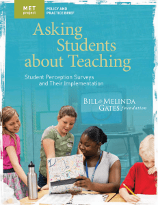 Student perception surveys and their implementation - K