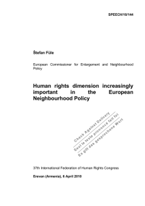 Human rights dimension increasingly important in the