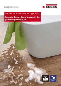 Installation instructions for Egger aqua+ laminate flooring in wet