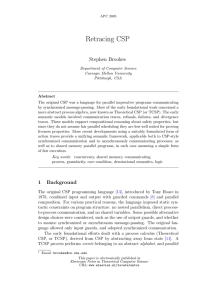 Retracing CSP - Carnegie Mellon School of Computer Science