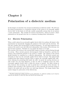 Chapter 3 Polarization of a dielectric medium