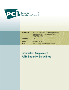 ATM Security Guidelines - PCI Security Standards Council