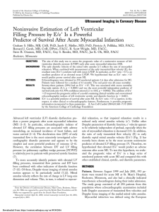 Noninvasive estimation of left ventricular filling pressure by e/e′ is