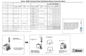Series PDBFS Enclosed Power Distribution Blocks Instruction Sheet