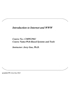 Introduction to Internet and WWW