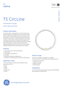 Linear Flourescent T5 Circline Lamps Data sheet EN