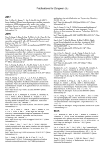 Publications for Zongwen Liu 2016 2015