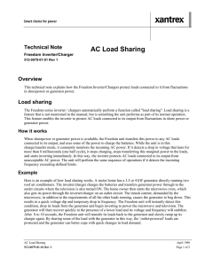 AC Load Sharing - Tekris Power Electronics Inc